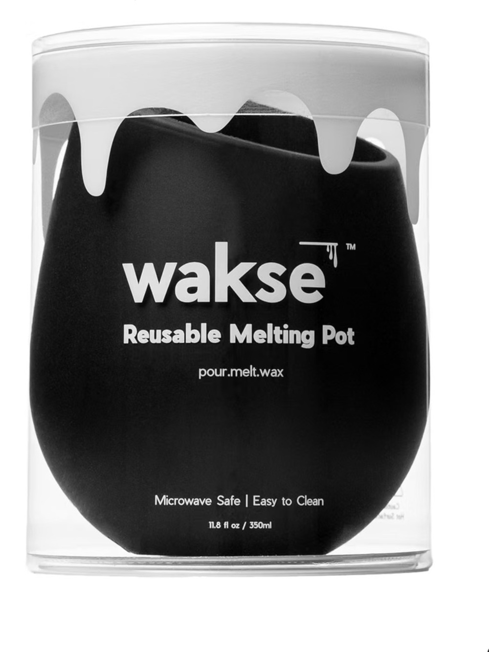 Wakse Reusable Melting Pot for Waxing Beads - Black